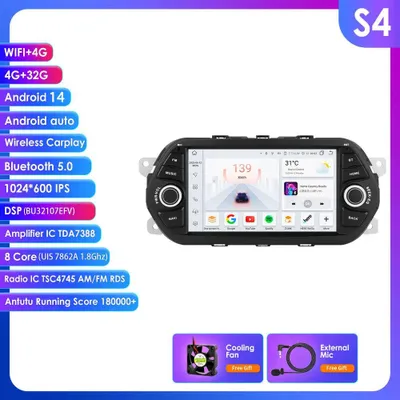 Immagine prodotto di Autoradio Android da 7 pollici - Lettore multimediale 2DIN - Sistema di navigazione - CarPlay e Android Auto - Processore a 8 core