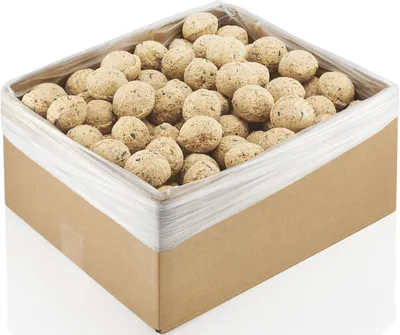 Produktbild von Große Frucht-Meisenknödel ohne Netz, 100 Futterknödel mit je 90 Gramm für die Ganzjahresfütterung