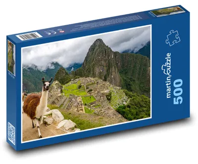Obrázek produktu pro Puzzle 500 Peru - Machu Picchu, lama - martinpuzzle