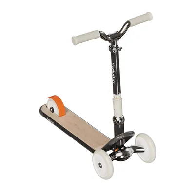 Obrázok produktu pre Detská kolobežka Yvolution Classic Glider Black - nastaviteľná a skladacia