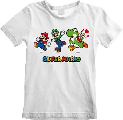 Obrázok produktu pre Detské tričko s krátkym rukávom Super Mario Running Pose White - 5-6 rokov