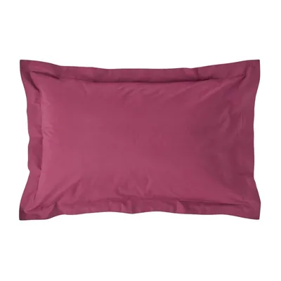 Produktbild von HOMESCAPES Kopfkissenbezug mit Stehsaum Bordeaux, Fadendichte 200, 48 x 74 cm