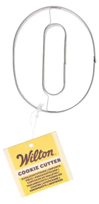 Produktbild von Wilton Cookie Cutter Number 0: Keksausstecher Edelstahl, Ausstecher Set für Keks