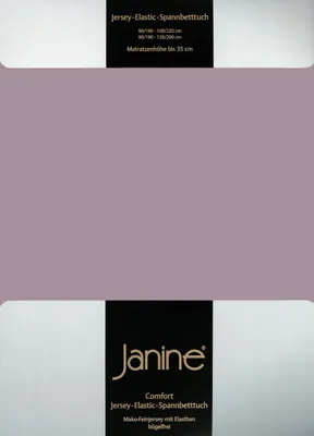 Produktbild von Janine Design Elastic-Jersey, 95% Baumwolle, 5% Elasthan-Spannbetttuch ELASTIC 5002 Farbe holunder Größe 200x200