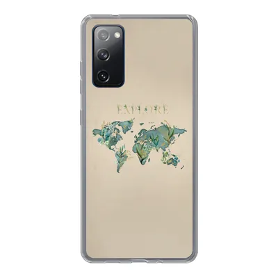 Produktbild von MuchoWow® Handyhülle Schutzhülle Hülle für Samsung Galaxy S20 FE Weltkarte - Pflanzen - Wasser Silikon Softcase Handy Hülle - Abdeckung