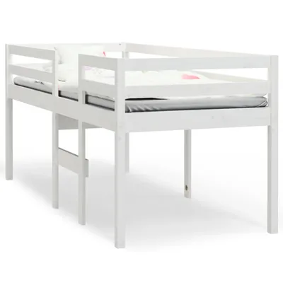Produktbild von Hochbett Weiß 80x200 cm Massivholz Kiefer
