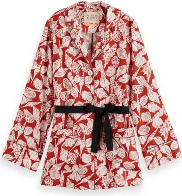 Produktbild von Scotch & Soda Shell Batik Printed Pyjama Blazer Rot S Frau Rot S