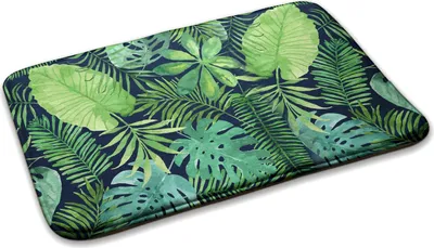 Produktbild von Teppich Teppich Wohnzimmer Schlafzimmer Modern - 90 cm x 60 cm - Tropische Blätter