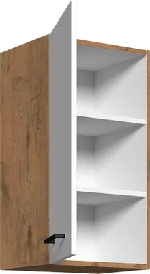 Image de Meuble haut de cuisine 40 cm ZHILAN - chêne lancelot / blanc brillant