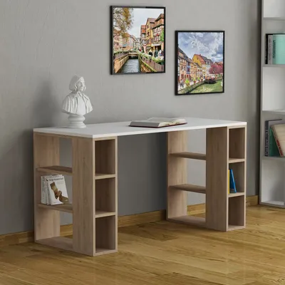 Image de Skye Decor, Colmar- Colmar SSE, blanc, chêne, tables basses, 75x140x60 cm, panneau de particules 100 % mélaminé