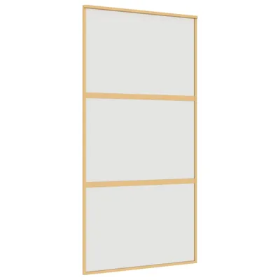 Immagine prodotto di vidaXL Porta scorrevole Golden 102,5x205 cm Vetro e alluminio ESG opaco