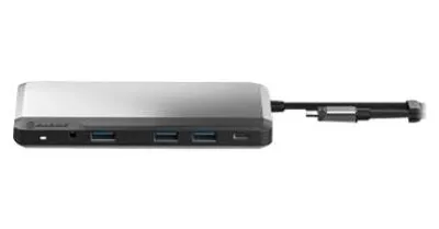 Imagen del producto de ALOGIC U1CAD-SGR, cableado, USB 3.2 Gen 1 (3.1 Gen 1) Tipo-C, 85 W, 3,5 mm, 1000 Mbit/s, color gris