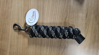 Produktbild von Esposita Führstrick, Anbindestrick Solid "Champion Edition" - Schwarz/Silber Snaphaken