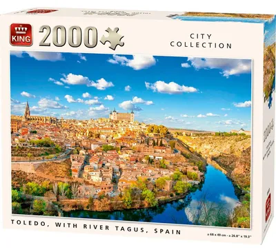 Obrázok produktu pre Toledo s riekou Tagus, Španielsko, 2000 dielov puzzle pre dospelých a deti City Collection