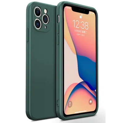 Obrázek produktu pro iPhone 11 Pro Pouzdro, Tekuté Silikonové Gumové Pouzdro, Nárazuvzdorné a Odolné proti Poškrábání pro iPhone 11 Pro Nachtgrün
