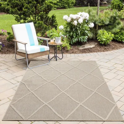 Image de Ayyildiz | Tapis d'extérieur Patara - 120 cm x 170 cm - Beige - Durable et élégant - Résistant aux animaux