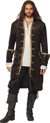 Produktbild von Boland Piratenjacke mit Knöpfen Herren Schwarz/Gold Größe 52