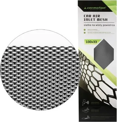 Zdjęcie produktu dla Siatka maskująca z aluminium, oczko 2x4 mm, plaster miodu, arkusz 100x33 cm, czarna