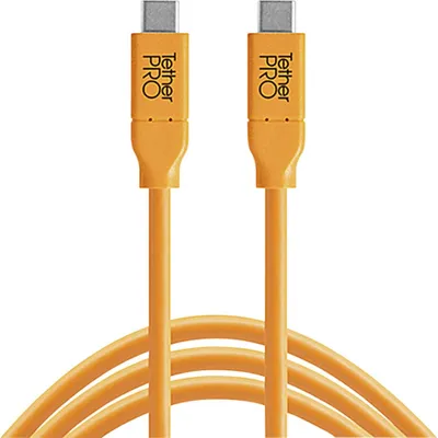 Immagine prodotto di Tether Tools da USB-C a USB-C 4,60 m arancione