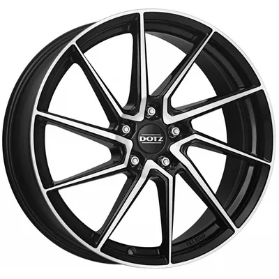Productafbeelding van DOTZ Spa velg, antracietkleurig, 8x18 inch, 5x100 steek, ET 48, zwart/gepolijst