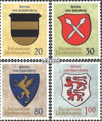 Produktbild von Briefmarken Liechtenstein 1965 Mi 450-453 (kompl.Ausg.) postfrisch Wappen