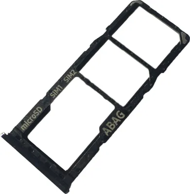 Produktbild von Dual Simkartenhalter und Micro-SD Card Fach für Samsung Galaxy A21s, Original Ersatzteil, Schwarz