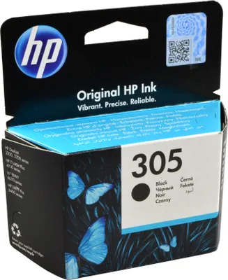 Produktbild von HP 305 Schwarz Original Druckerpatrone, Standardertrag, Schwarz, Tinte auf Pigmentbasis, 17,9 ml, 1 Stück(e), 120 Seiten