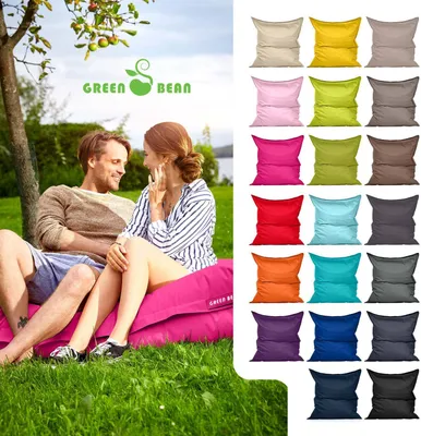 Produktbild von Green Bean® Sitzsack "Square" XXL 140x180cm mit 380 Liter EPS Perlen - Riesensitzsack für Kinder & Erwachsene - Pink
