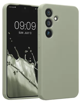 Produktbild von kwmobile Silikon Case für Samsung Galaxy S24 Hülle - Soft gummierte Handyhülle, Schutzhülle Cover in Graugrün