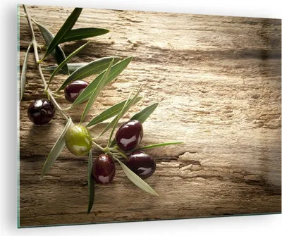Produktbild von Bilder auf glas - Oliv italien aroma diät - 70x50cm - Glasbilder - Wandbilder - Kunstdruck - zum Aufhängen bereit - Wanddekoration aus Glas - Glas Bilder - Wandbild auf Glas - GAA70x50-2420
