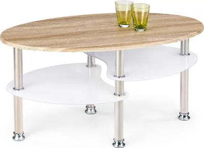 Obrázek produktu pro Konferenční stolek Halmar béžová bílá deska z MDF 50 cm x 90 cm x 45 cm