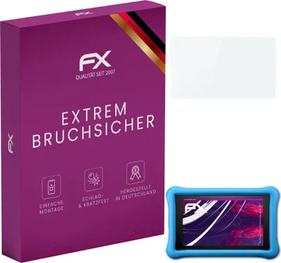 Produktbild von atFoliX FX-Hybrid-Glass Displayfolie kompatibel mit Amazon Fire HD 8 Kids Edition (Model 2017) Glasfolie
