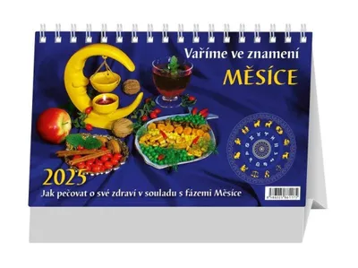 Obrázok produktu pre Kalendár 2025 Varíme v znamení mesiaca, stolný, 23 x 14 cm