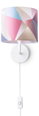 Produktbild von Wandleuchte Stofflampenschirm Tischlampe Nachttischlampe E14 Vintage Retro Rund