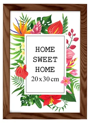 Obrázok produktu pre MG Design, rámček na obrázky Braun, 20 x 30 cm – vyrobený z prírodného dreva s akrylovým sklom, určený na zavesenie aj na postavenie, vhodný na fotografie, plagáty a puzzle