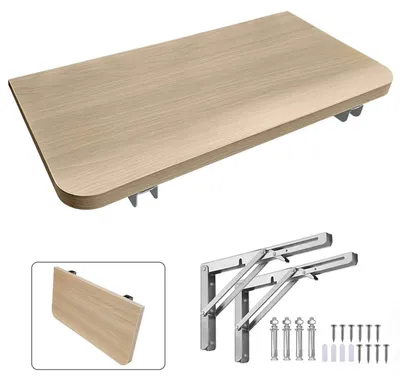 Image de Étagère pliante Wandregal - Étagère en bois - Étagères murales - Cuisine/Salon/Chambre - Capacité de charge de 50 kg - Gain de place optimal
