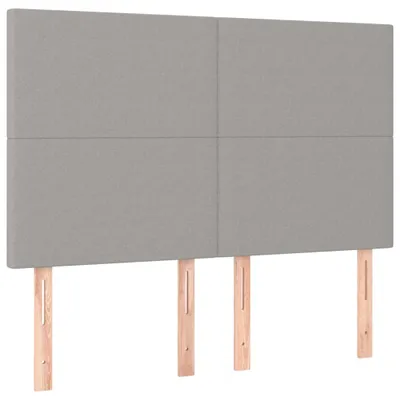 Produktbild von Kopfteil Hellgrau 144x5x118/128 cm Stoff