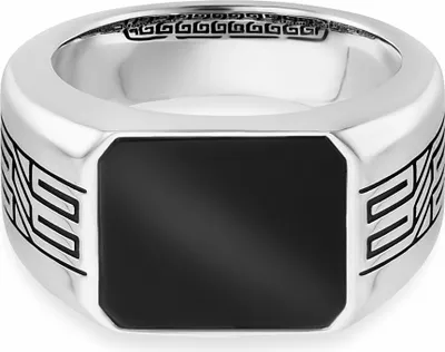 Produktbild von cai Ring 925/- Sterling Silber weiß 062 (19,7) Onyx schwarz 132270781