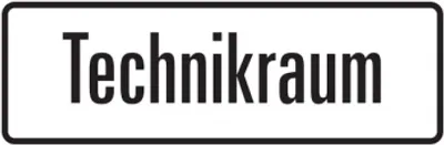 Produktbild von Dreifke® Hinweisschild, Technikraum, 120 x 350 mm, Aluverbund 1 Stk.