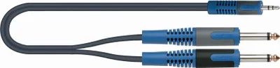 Produktbild von QUIK-LOK RKSA/140-5, 3.5mm, Männlich, 2 x 6.35mm, Männlich, 5 m, Schwarz, Blau, Grau