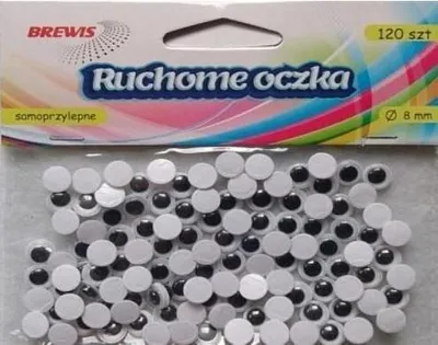 Produktbild von Wackelaugen 8 mm, 120 Stück (Schul- und Schrein; Kreativartikel)