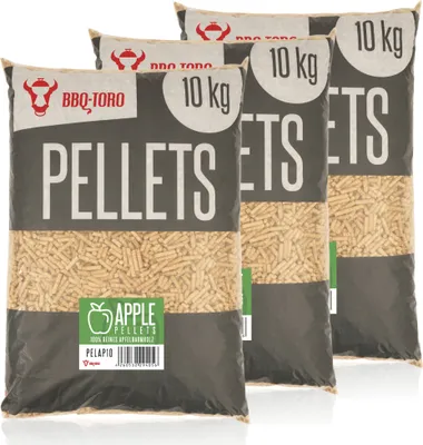 Zdjęcie produktu dla BBQ-Toro Pellet jabłkowy wykonany w 100% z drewna jabłoni, 30 kg, pellet do wędzenia, pellet drzewny, do grilla i nie tylko