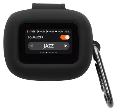 Produktbild von kwmobile Schutzhülle für JBL Live Flex 3 / Live Buds 3 / Live Beam 3 Hülle - TPU Silikon Case für Kopfhörer Ladecase - stoßfestes Cover mit Karabiner