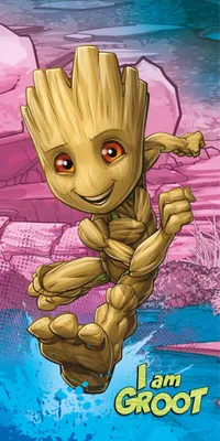 Obrázek produktu pro Jerry Fabrics Plážová osuška 70x140 Groot "I am groot" dětská Kids25