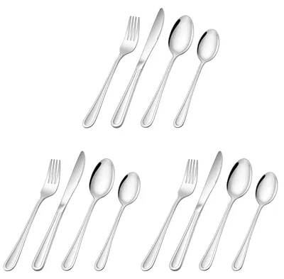 Productafbeelding van RVS kinderbestekset - 12-delig - Met ergonomische handgrepen