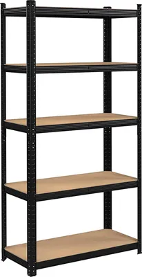 Obrázek produktu pro Skladovací regál 5 úrovní černý 625Kg 150X75X30 cm