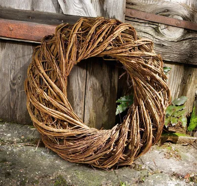 Produktbild von großer Reisigkranz Ø 47 cm, Wandkranz, Türkranz, Dekokranz