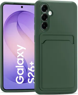Produktbild von Handyhülle für Samsung Galaxy S26 Plus Hülle Silikon Schutzhülle mit Kartenfach Slim Wallet Case, Grün
