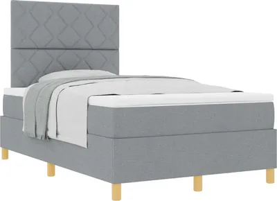 Obrázok produktu pre vidaXL Box spring posteľ s matracom svetlo sivá 120 x 190 cm látka