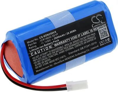 Immagine prodotto di TECHTEK Batteria compatibile con [Ecovacs] CEN250, ML009, V700, per [Pure Clean] PUCRC105 sostituisce ICR18650 3S1P
